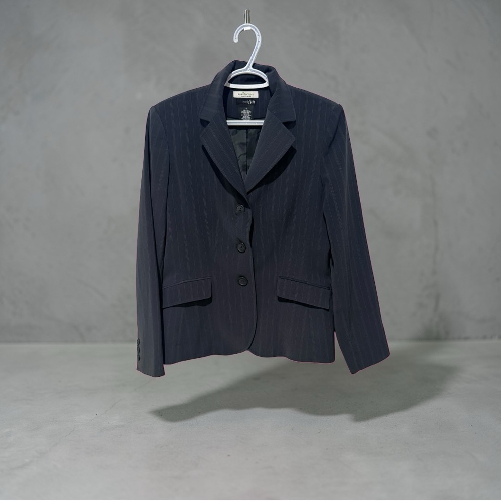 East 5th Dark Gray  Striped Women's Blazer